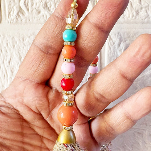 Multicolor Ethnic Nalki Cone Latkan Tassel Pack of 2 for Saree, Blouse & Lehenga | Craft Shop India