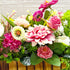 Pink Flower Decorative Multi Floral Wooden Pot Centerpiece 14 x 6 x 10 Inch | Craft Shop India