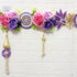 Purple Flower Beaded Lotus Bandhanwar Toran for Door Entrance | 40 Inch | Craft Shop India