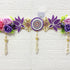 Purple Flower Beaded Lotus Bandhanwar Toran for Door Entrance | 40 Inch | Craft Shop India