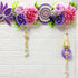 Purple Flower Beaded Lotus Bandhanwar Toran for Door Entrance | 40 Inch | Craft Shop India