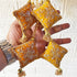 Mustard Yellow Latkan Tassel with Glass Beads Set of 2 | 20 Inch | Saree, Blouse & Lehenga | Craft Shop India