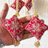 Rani Pink Latkan Tassel with Glass Beads Set of 2 | 20 Inch | Saree, Blouse & Lehenga | Craft Shop India