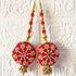Red Round Ethnic Nalki Cone Latkan Tassel Pack of 2 for Saree, Blouse & Lehenga | Craft Shop India