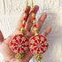Red Round Ethnic Nalki Cone Latkan Tassel Pack of 2 for Saree, Blouse & Lehenga | Craft Shop India