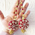 Maroon Round Ethnic Nalki Cone Latkan Tassel Pack of 2 for Saree, Blouse & Lehenga | Craft Shop India