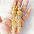Golden Handmade Ethnic Cutdana Latkan Tassel Set of 2 for Saree, Blouse & Lehenga | Craft Shop India