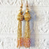 Golden Handmade Ethnic Cutdana Latkan Tassel Set of 2 for Saree, Blouse & Lehenga | Craft Shop India