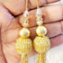 Golden Handmade Ethnic Cutdana Latkan Tassel Set of 2 for Saree, Blouse & Lehenga | Craft Shop India