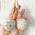 Cream Gold Round Ethnic Nalki Cone Latkan Tassel Pack of 2 for Saree, Blouse & Lehenga | Craft Shop India
