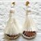 Cream Mirror Handmade Ethnic Latkan Tassel Pack of 2 for Saree, Blouse & Lehenga | Craft Shop India