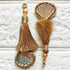 Zari Gold Mirror Handmade Ethnic Latkan Tassel Pack of 2 for Saree, Blouse & Lehenga | Craft Shop India