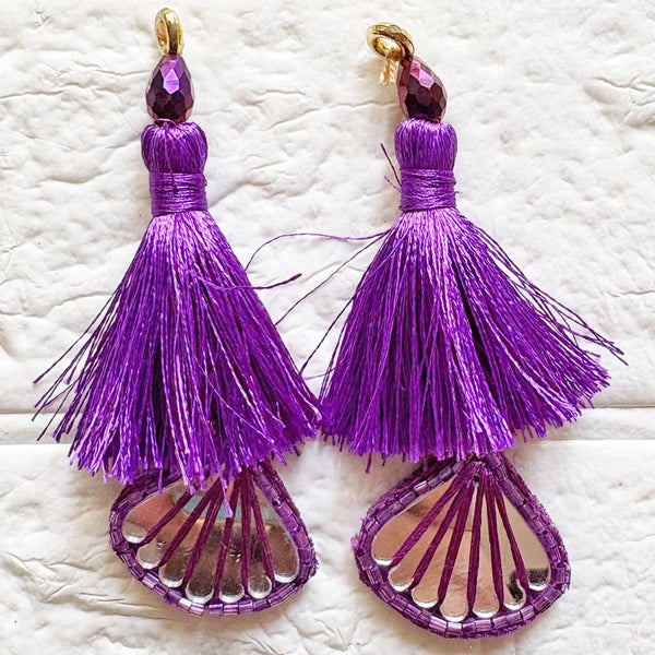 Purple Mirror Handmade Ethnic Latkan Tassel Pack of 2 for Saree, Blouse & Lehenga | Craft Shop India