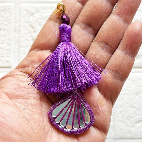 Purple Mirror Handmade Ethnic Latkan Tassel Pack of 2 for Saree, Blouse & Lehenga | Craft Shop India