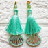 Sea Green Mirror Handmade Ethnic Latkan Tassel Pack of 2 for Saree, Blouse & Lehenga | Craft Shop India