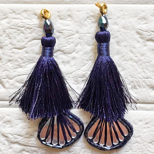 Navy Blue Handmade Ethnic Latkan Tassel Pack of 2 for Saree, Blouse & Lehenga | Craft Shop India