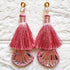 Onion Pink Mirror Handmade Ethnic Latkan Tassel Pack of 2 for Saree, Blouse & Lehenga | Craft Shop India