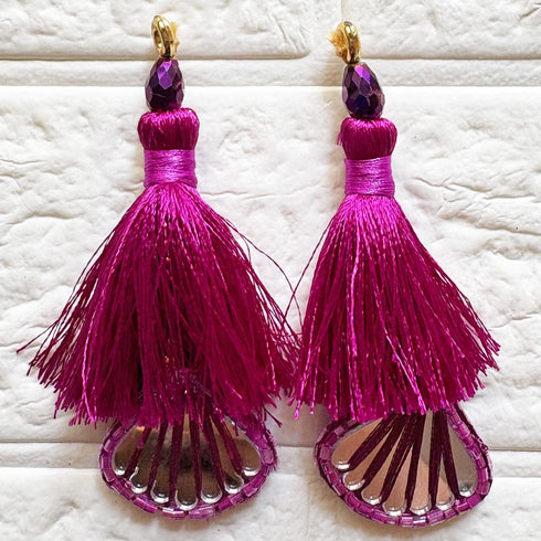 Dark Rani Handmade Ethnic Latkan Tassel Pack of 2 for Saree, Blouse & Lehenga | Craft Shop India