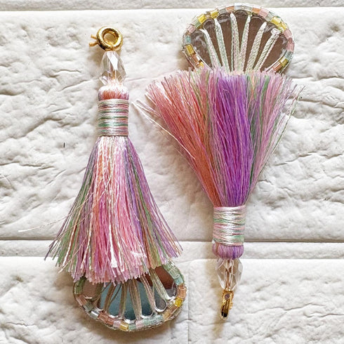 Multicolor Purple Handmade Ethnic Latkan Tassel Pack of 2 for Saree, Blouse & Lehenga | Craft Shop India