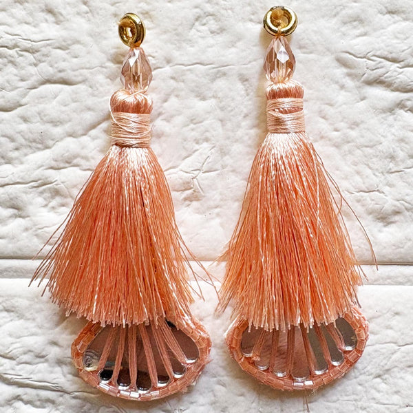 Peach Handmade Ethnic Latkan Tassel Pack of 2 for Saree, Blouse & Lehenga | Craft Shop India