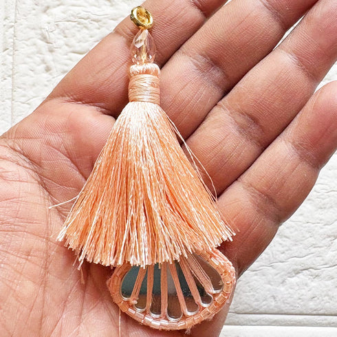 Peach Handmade Ethnic Latkan Tassel Pack of 2 for Saree, Blouse & Lehenga | Craft Shop India