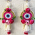 Pink Handmade Floral Evil Eye Door Hanging Pair with Pearl Beads & Tassels | Home & Mandir Decor | Craft Shop India