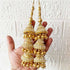 Golden 3 Cone Ethnic Nalki Cone Latkan Tassel Pack of 2 for Saree, Blouse & Lehenga | Craft Shop India