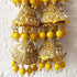 Yellow 3 Cone Ethnic Nalki Cone Latkan Tassel Pack of 2 for Saree, Blouse & Lehenga | Craft Shop India