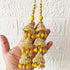 Yellow 3 Cone Ethnic Nalki Cone Latkan Tassel Pack of 2 for Saree, Blouse & Lehenga | Craft Shop India