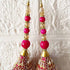 Pink 3 Cone Ethnic Nalki Cone Latkan Tassel Pack of 2 for Saree, Blouse & Lehenga | Craft Shop India