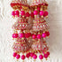 Pink 3 Cone Ethnic Nalki Cone Latkan Tassel Pack of 2 for Saree, Blouse & Lehenga | Craft Shop India