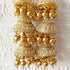 Golden 3 Cone Ethnic Nalki Cone Latkan Tassel Pack of 2 for Saree, Blouse & Lehenga | Craft Shop India