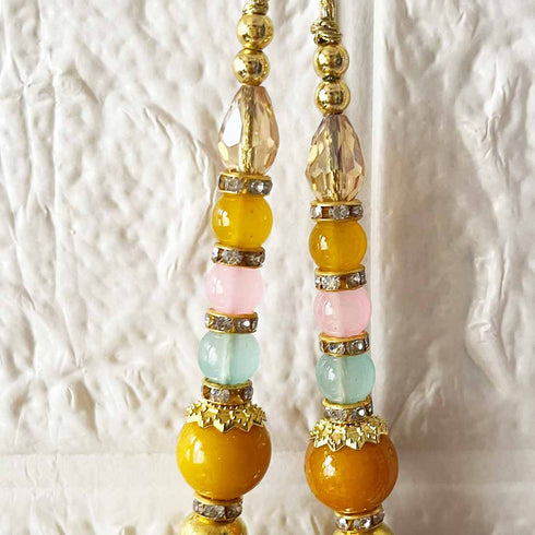 Multicolor Handmade Ethnic Sequin Tassel Latkan Set of 2 for Saree, Blouse & Lehenga | Craft Shop India