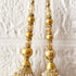 Golden 3 Cone Ethnic Nalki Cone Latkan Tassel Pack of 2 for Saree, Blouse & Lehenga | Craft Shop India