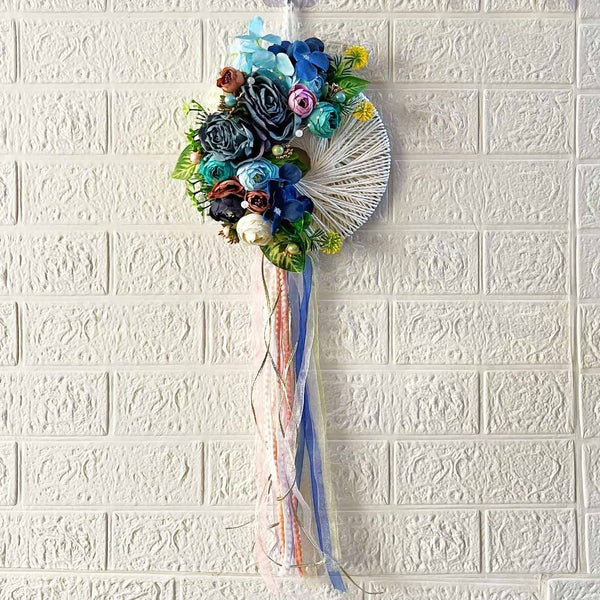 Handmade Floral Dream Catcher Wall Hanging Pack of 2 | Boho Home Decor | Craft Shop India