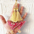 Rani Pink Embroidered Triangle Potli Latkan Tassel Set of 2 for Saree, Blouse & Lehenga | Craft Shop India