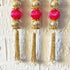 Red Pichwai Cow Shubh Labh Tassels Hanging Pair for Home Decoration | Craft Shop India
