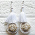 White Mirror Work Round Latkan Tassel Set of 2 for Saree Pallu, Blouse, Dupatta & Lehenga | Craft Shop India