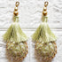 Pista Green Mirror Work Round Latkan Tassel Set of 2 for Saree Pallu, Blouse, Dupatta & Lehenga | Craft Shop India
