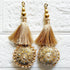 Golden Mirror Work Round Latkan Tassel Set of 2 for Saree Pallu, Blouse, Dupatta, Lehenga & DIY Craft Decoration | Craft Shop India