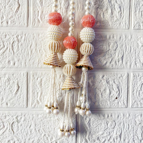Orange Nalki Pichwai Lotus with Flower Bunch Hanging Pack of 2 | Wall Décor | Craft Shop India