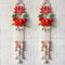 Orange Nalki Pichwai Lotus with Flower Bunch Hanging Pack of 2 | Wall Décor | Craft Shop India
