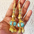 Firozi Handmade Ethnic Beads Latkan Tassel Pack of 2 for Saree Pallu, Blouse, Lehenga & Dupatta | Craft Shop India