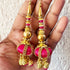 Rani Pink Handmade Ethnic Beads Latkan Tassel Pack of 2 for Saree Pallu, Blouse, Lehenga & Dupatta | Craft Shop India