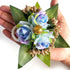 Blue Handmade Artificial 3 Flowers & Pollen Bunch Pack of 6 for Trousseau Packing | Craft Shop India
