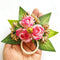 Pink Handmade Artificial 3 Flowers & Pollen Bunch Pack of 6 & 12 | Trousseau Packing | Craft Shop India