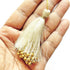 Ivory Silk Zari Bead Tassels Pack of 10 for Saree, Blouse, Lehenga & DIY Crafts | Craft Shop India