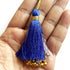 Royal Blue Fancy Silk Tassels with Zari Bead Thread Latkan Pack of 10 | Craft Shop India