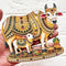 Kamdhenu Cow with Calf Printed MDF Cutout Pack of 4 | 6 Inch | DIY Decoration, Toran & Bandhanwar | Craft Shop India