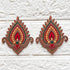 Drop Shape Patch Printed MDF Cutout Pack of 10 | 3 Inch | DIY Decoration, Toran & Bandhanwar | Craft Shop India